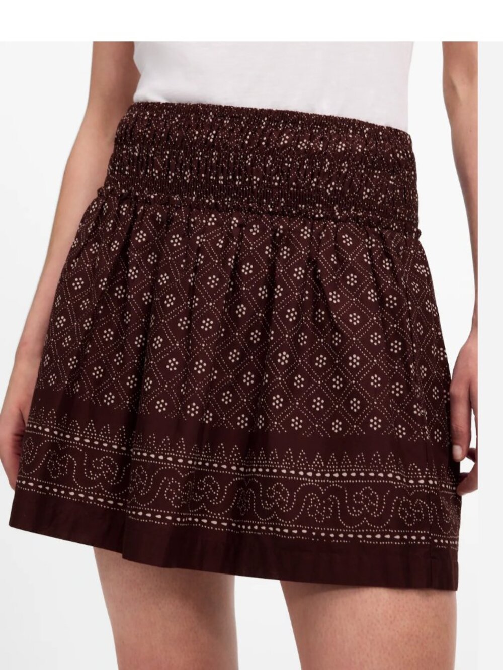 NWT Madewell ruffled mini skirt in paisley cotton voile